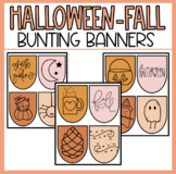 Fall-Autumn-Halloween Classroom Bunting Banners Classroom Decor