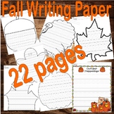 Fall Autumn Halloween Thanksgiving Journal Writing 22 page