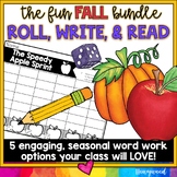 Fall Autumn Halloween Word Work  : Engaging & Editable! 5 