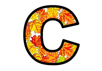 Preview of Fall, Autumn, Maple Leaves Bulletin Board Letters, Classroom Decor, Canada Decor