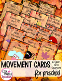 Fall Autumn Movement Cards for Preschool and Brain Break T