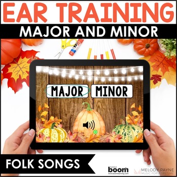 Preview of Ear Training Music BOOM™ Cards for Fall Aural Skills - Major & Minor Folk Tunes