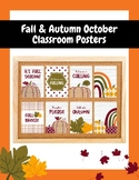 Fall & Autumn October Classroom Posters | Fall Pumpkin Pos