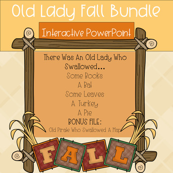 Preview of There Was An Old Lady... Fall/Autumn Interactive Bundle