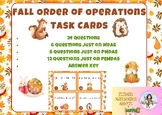 Fall/Autumn Order of Operations Task Cards
