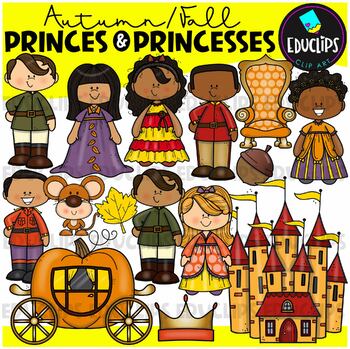 Fall/Autumn Prince & Princesses Clip Art Set {Educlips Clipart} | TPT