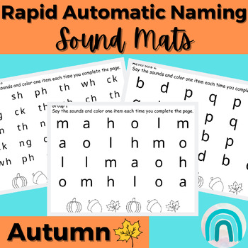 Preview of Fall Autumn Rapid Automatic Naming Letter-Sound Correspondence Fluency