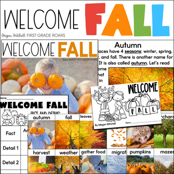 Preview of Fall & Autumn Season Book & Nonfiction Informational Text Activities