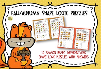 Preview of Fall / Autumn Shape Logic Puzzles