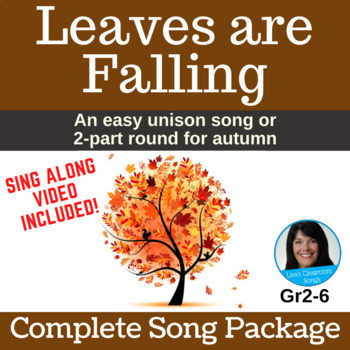 Preview of Fall - Autumn Song | Unison or 2-Part Round | mp3, Music, Lessons, SMART, Video