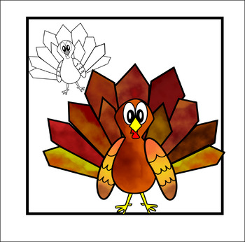 Preview of Fall | Autumn | Thanksgiving Clip Art | Turkey | Pumpkin | bright | watercolor