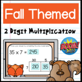 Fall /Autumn Themed 2 Digit x 1 Digit Multiplication: Part
