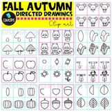 Fall/ Autumn Themed Directed Drawings | Step-by-Step CLIPA