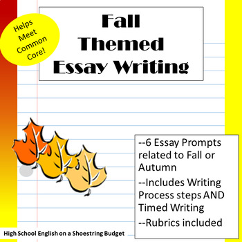 Preview of Fall (Autumn) Themed Essay Writing, w Rubrics & Printables