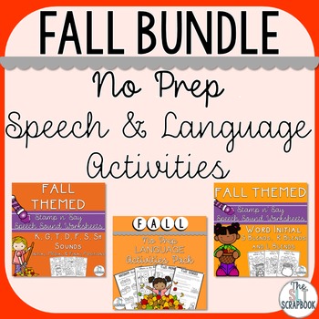 Preview of Fall/Autumn Themed Speech and Language Bundle