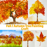 Fall / Autumn leaves Painting Craft | Printable & Paintabl