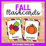 Fall / Autumn Vocabulary Flashcards for ESL Vocabulary Act