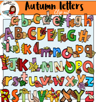 Groovy Fall Bulletin Board Letters / Clipart / Lettering Pack