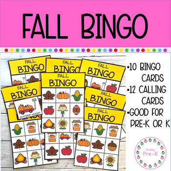 Preview of Fall BINGO for Pre-K and K