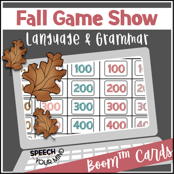 Preview of Fall Language & Grammar Boom™ Cards Game Show