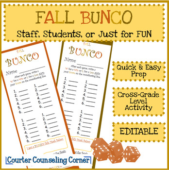 Preview of Fall BUNCO Rules and Cards