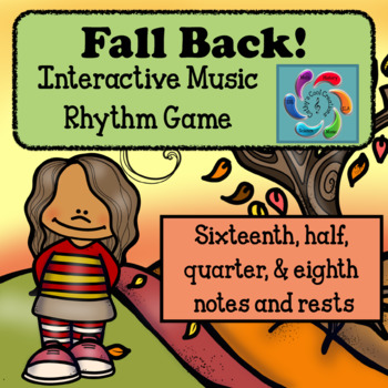 Preview of Interactive Music Rhythm Game- Fall Back-Sixteenths Distance learning