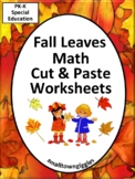 Fall Back to School Cut and Paste Activities Kindergarten 