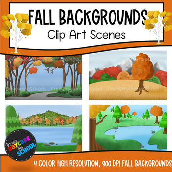 Preview of Fall Background Clip Art Scenes