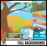 Fall Background Scenes Clip Art/Digital Papers