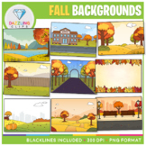 Fall Backgrounds Clip Art - For BOOM CARDS, POWERPOINT and