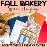 Fall Bakery Speech Therapy: Print, No-Print, and FREE Boom™ Cards