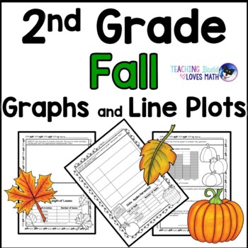 Preview of Fall Bar Graphs Picture Graphs and Line Plots 2nd Grade