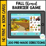 Fall Barrier Game BOOM Cards™️ Speech Therapy - Speaking a