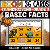 Fall Basic Multiplication Facts Uncover the Picture Boom C