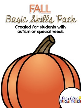 Preview of Fall Basic Skills Activity Pack {for students with autism}