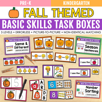 Preschool Task Boxes for Early Learning and Basic Skills Practice 