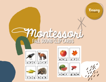 Preview of Fall Beginning Sound Clip Cards