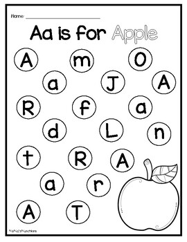Fall - Beginning Sound and Letter Recognition Do-A-Dot Printables
