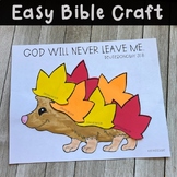 Fall Bible Craft Hedgehog | Sunday School | Deuteronomy 31:8