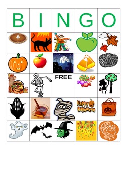 Fall Bingo by Mary Thompson's | TPT