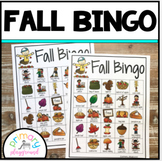 Fall Bingo Print and Play Class Party Game