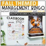 Fall Classroom Management Bingo - Game - Plan - Digital