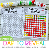 Fall Bingo Dauber Activities - Color Words Activities - Fi
