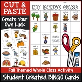 Fall Bingo Game | Cut and Paste Activities Bingo Template