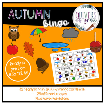 Preview of Fall Bingo Game | Fun Activity | Class Game | Online Game