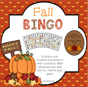 Fall Bingo Game with Riddles - A Vocabulary Building Activity | TPT