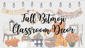 Preview of Fall Bitmoji Classroom Decor Vol. 1