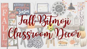 Preview of Fall Bitmoji Classroom Decor Vol. 2