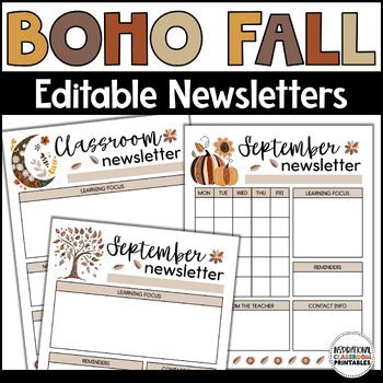 Preview of Fall Boho Newsletter