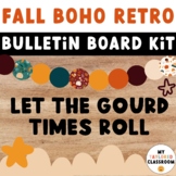 Fall Boho Retro Bulletin Board Kit or Door Decor